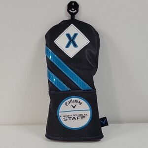 Callaway Professional Staff Golf Club Headcover Adjust Number Tag Black & Blue